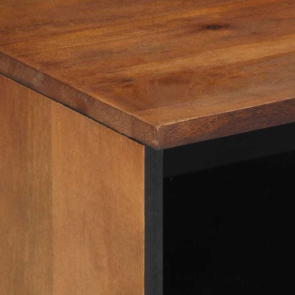 vidaXL Ντουλάπι TV με ράφι Καφέ 80 x 33.5 x 46 εκ. Μασίφ ξύλο μάνγκο