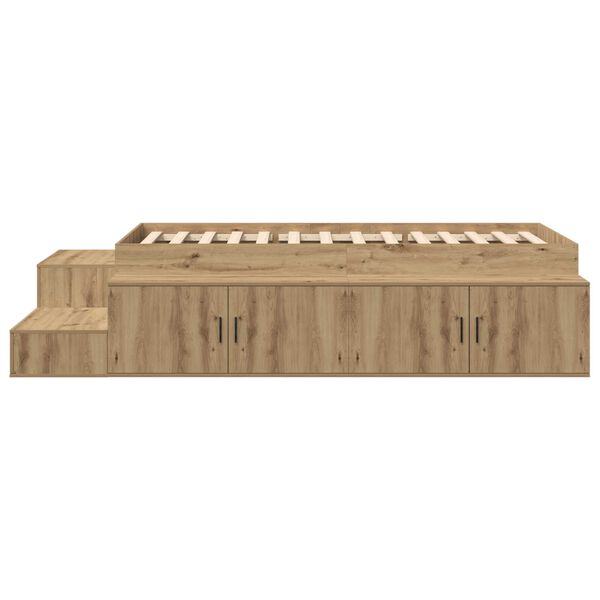 vidaXL Κρεβάτι αποθήκευσης Artisan Oak 80x200 εκ.
