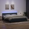 vidaXL &Kappa;&rho;&epsilon;&beta;ά&tau;&iota; Boxspring &mu;&epsilon; &Sigma;&tau;&rho;ώ&mu;&alpha; & LED &Sigma;&kappa;&omicron;ύ&rho;&omicron; &gamma;&kappa;&rho;&iota; 180x220 &epsilon;&kappa;. &Beta;&epsilon;&lambda;&omicron;ύ&delta;&iota;&nu;&omicron;