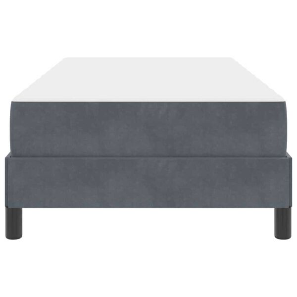 vidaXL Κρεβάτι box spring με στρώμα Σκούρο Γκρι 90 x 200 cm Βελούδο