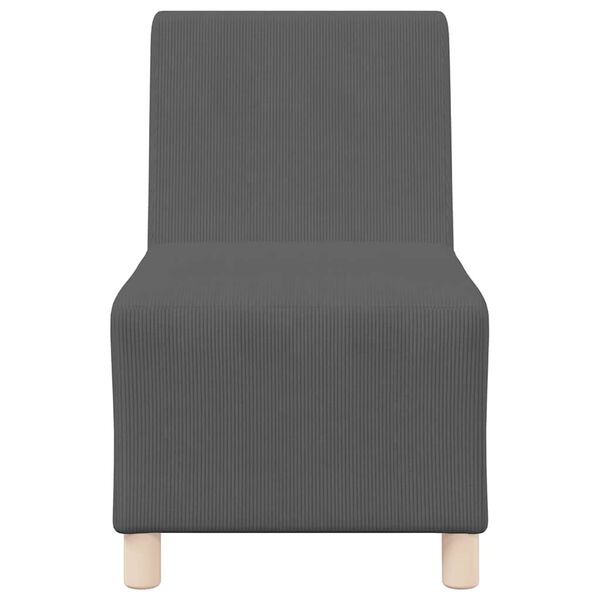 vidaXL Μοναδικός Καναπές χωρίς Χερούλια 2 pcs Σκούρο γκρι