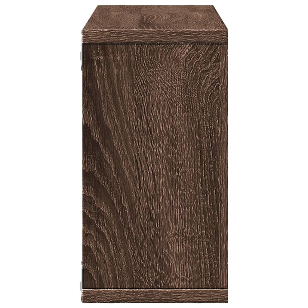 vidaXL Ντουλάπι Τοίχου Καφέ Δρυς 100x16x30 εκ. από Επεξεργασμένο Ξύλο