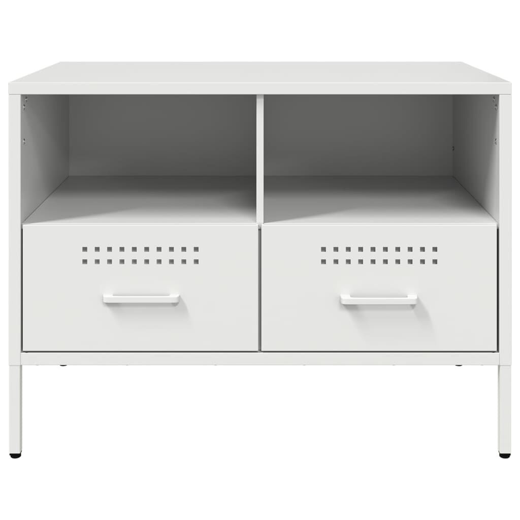 vidaXL Έπιπλο Τηλεόρασης Λευκό 68x39x50,5 εκ. από Χάλυβα