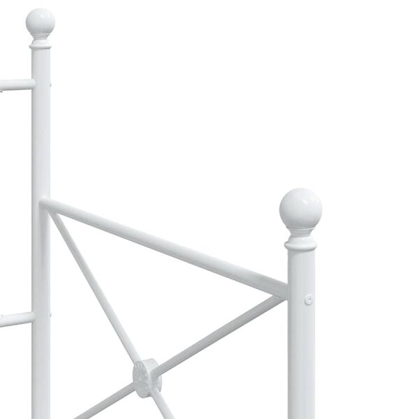 vidaXL Κρεβάτι ημέρας χωρίς στρώμα Λευκό 90x200 cm Ατσάλι