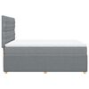 vidaXL Κρεβάτι Boxspring με Στρώμα Ανοιχτό Γκρι 140x190 εκ. Υφασμάτινο