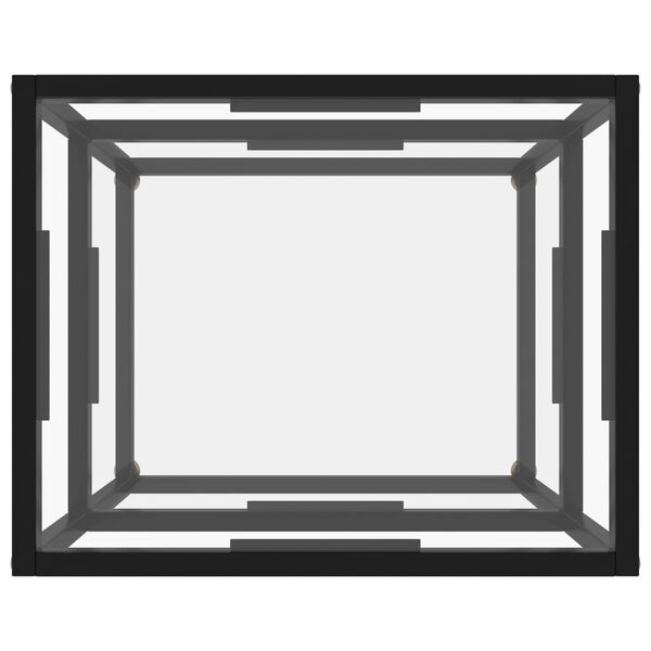 vidaXL Τραπέζι Κονσόλα Διαφανές 50 x 40 x 40 εκ. από Ψημένο Γυαλί