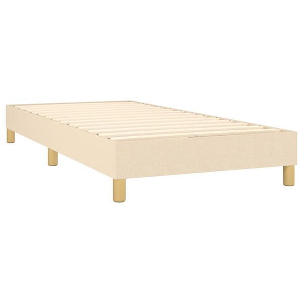 vidaXL &Kappa;&rho;&epsilon;&beta;ά&tau;&iota; Boxspring &mu;&epsilon; &Sigma;&tau;&rho;ώ&mu;&alpha; &Kappa;&rho;&epsilon;&mu; 90x190 &epsilon;&kappa;.&Upsilon;&phi;&alpha;&sigma;&mu;ά&tau;&iota;&nu;&omicron;