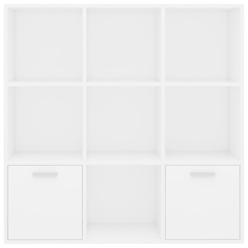 vidaXL Βιβλιοθήκη Λευκή 98 x 30 x 98 εκ. από Επεξ. Ξύλο