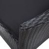 vidaXL Σετ Τραπεζαρίας Εξωτερικού Χώρου 5 τεμ. Μαύρο Συνθετικό Ρατάν