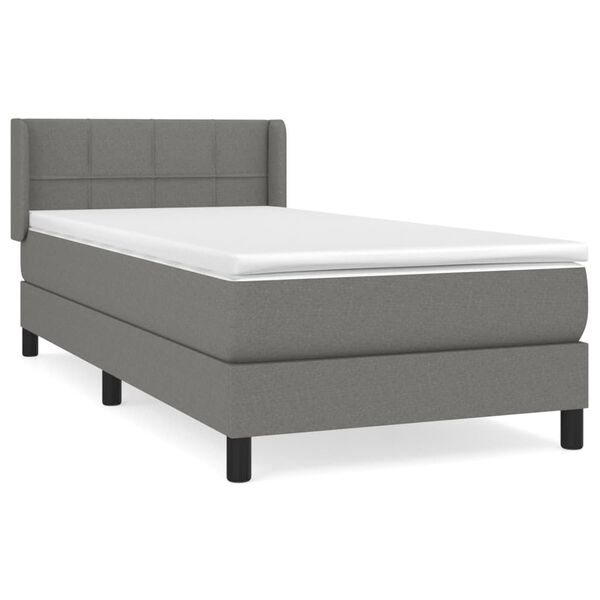 vidaXL &Kappa;&rho;&epsilon;&beta;ά&tau;&iota; Boxspring &mu;&epsilon; &Sigma;&tau;&rho;ώ&mu;&alpha; &Sigma;&kappa;&omicron;ύ&rho;&omicron; &Gamma;&kappa;&rho;&iota; 90x190 &epsilon;&kappa;. &Upsilon;&phi;&alpha;&sigma;&mu;ά&tau;&iota;&nu;&omicron;