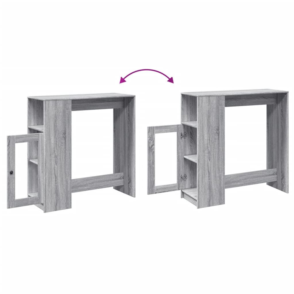 vidaXL Τραπέζι Μπαρ Γκρι Sonoma 101x40x103,5 εκ. από Επεξεργ. Ξύλο