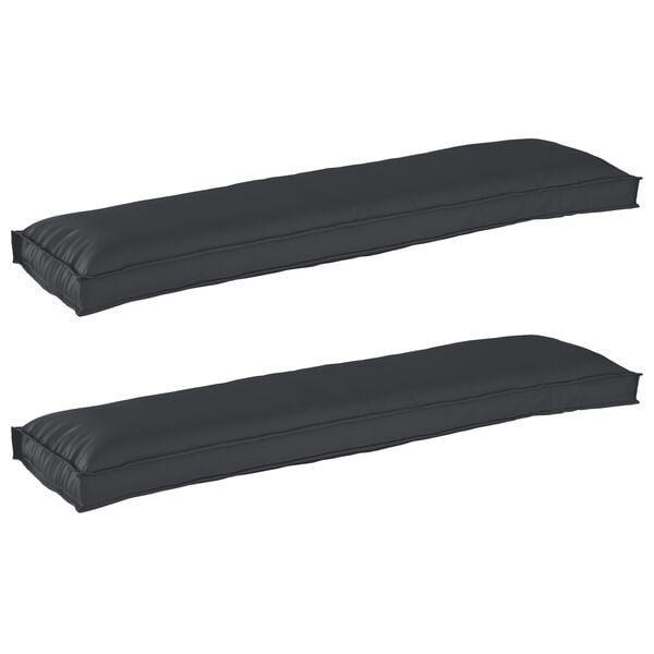 vidaXL Σετ Μαξιλαριών Πάγου 2 pcs Μαύρο 150 x 40 x 8 εκ. ύφασμα