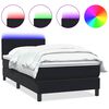 vidaXL &Kappa;&rho;&epsilon;&beta;ά&tau;&iota; Boxspring &mu;&epsilon; &Sigma;&tau;&rho;ώ&mu;&alpha; & LED &Mu;&alpha;ύ&rho;&omicron; 90x220 &epsilon;&kappa;. &Beta;&epsilon;&lambda;&omicron;ύ&delta;&iota;&nu;&omicron;