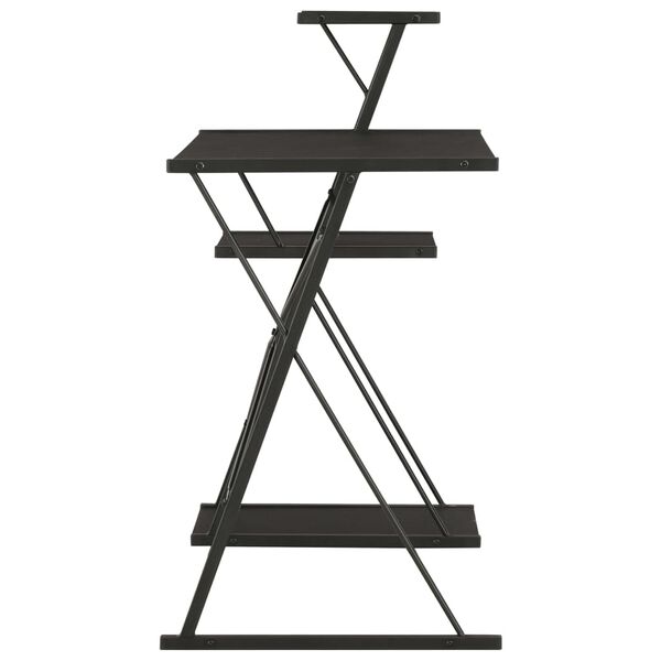 vidaXL Γραφείο με Ράφια Μαύρο 116 x 50 x 93 εκ.