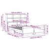 vidaXL Κρεβάτι Βιβλιοθήκη Χωρίς Στρώμα 120x200 εκ Μασίφ Ξύλο Πεύκο