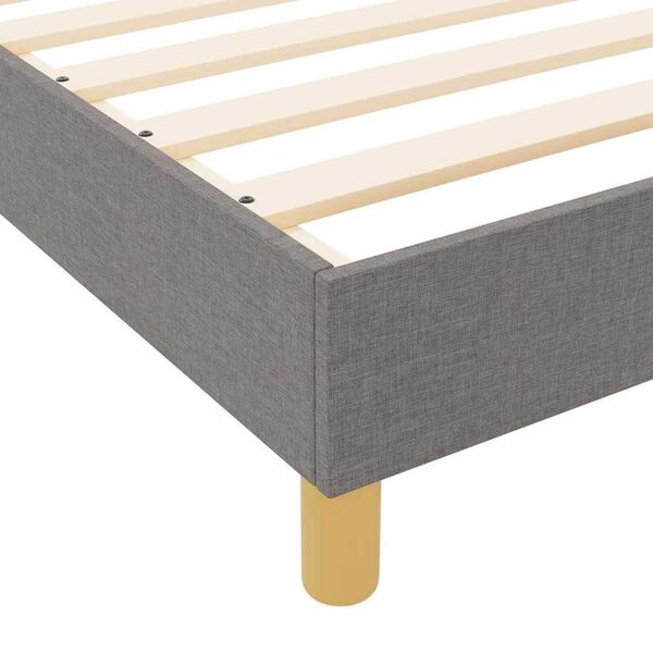 vidaXL Σκελετός Κρεβατιού με κεφαλάρι Taupe 120 x 200 cm ύφασμα