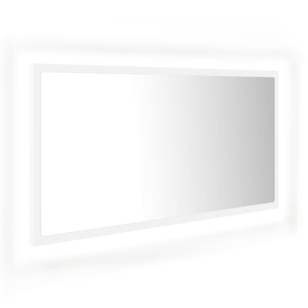 vidaXL Καθρέφτης Μπάνιου με LED Λευκός 90 x 8,5 x 37 εκ. Ακρυλικός