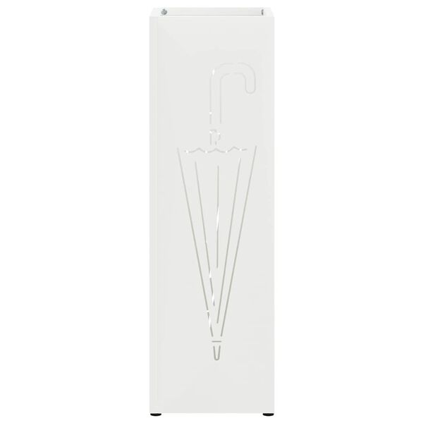 vidaXL Σχέδιο & βάση αποθήκευσης Λευκό 15.5 x 15.5 x 49 εκ Μέταλλο