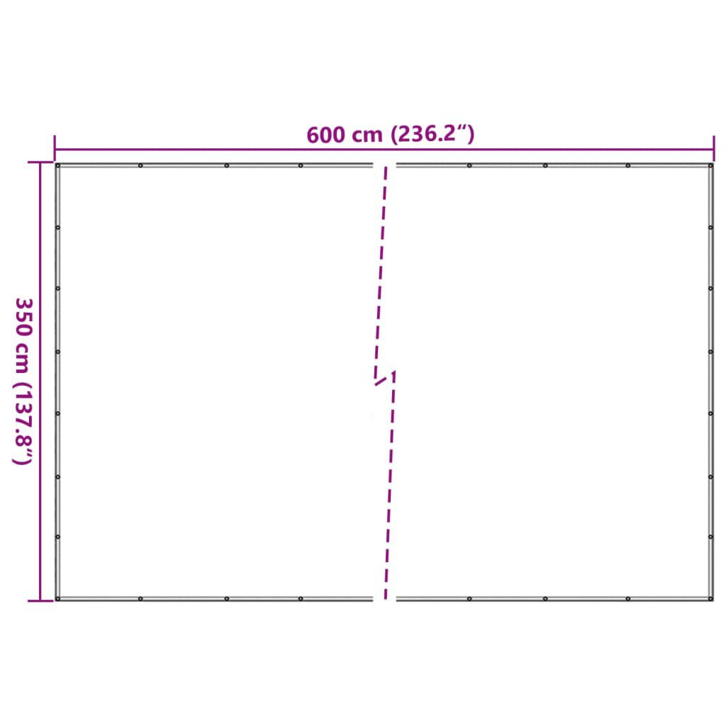 vidaXL Δίχτυ Συγκράτησης Φορτίου Μαύρο 3,5 x 6 μ. από HDPE
