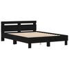 vidaXL Σκελετός Κρεβατιού Μαύρη δρυς 140 x 190 cm Επεξεργασμένο ξύλο