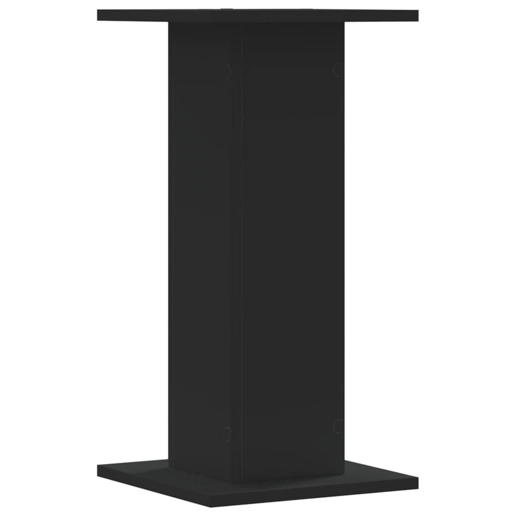 vidaXL Βάσεις Φυτών 2 τεμ. Μαύρες 30x30x60 εκ. από Επεξεργασμένο Ξύλο
