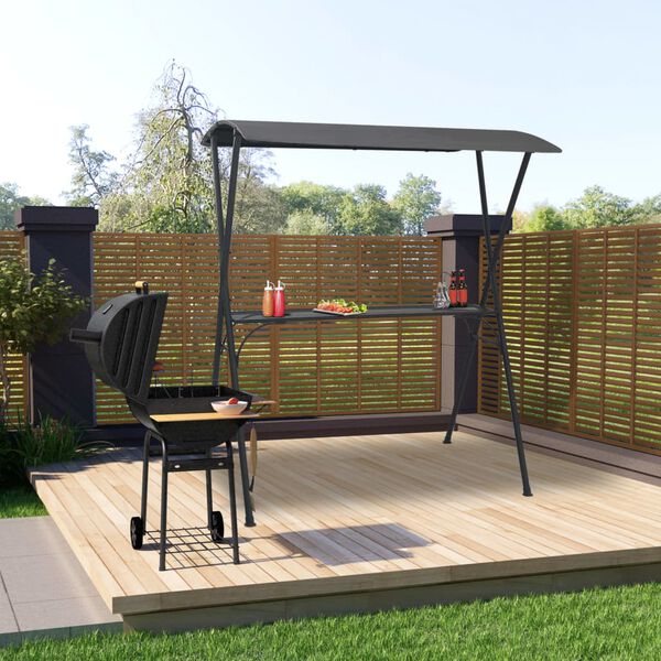 vidaXL &Tau;&rho;&alpha;&pi;έ&zeta;&iota; &Mu;&pi;&alpha;&rho; &mu;&epsilon; &Omicron;&rho;&omicron;&phi;ή &Alpha;&nu;&theta;&rho;&alpha;&kappa;ί 175 x 150 x 207 &epsilon;&kappa;. &Alpha;&tau;&sigma;ά&lambda;&iota;&nu;&omicron;