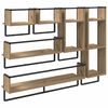 vidaXL Σετ ραφιών τοίχου με ράφι 6 pcs Artisan Oak 100 x 25 x 30 cm