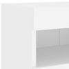 vidaXL Έπιπλα Τοίχου Τηλεόρασης 5 τεμ LED Λευκά από Επεξεργασμένο Ξύλο