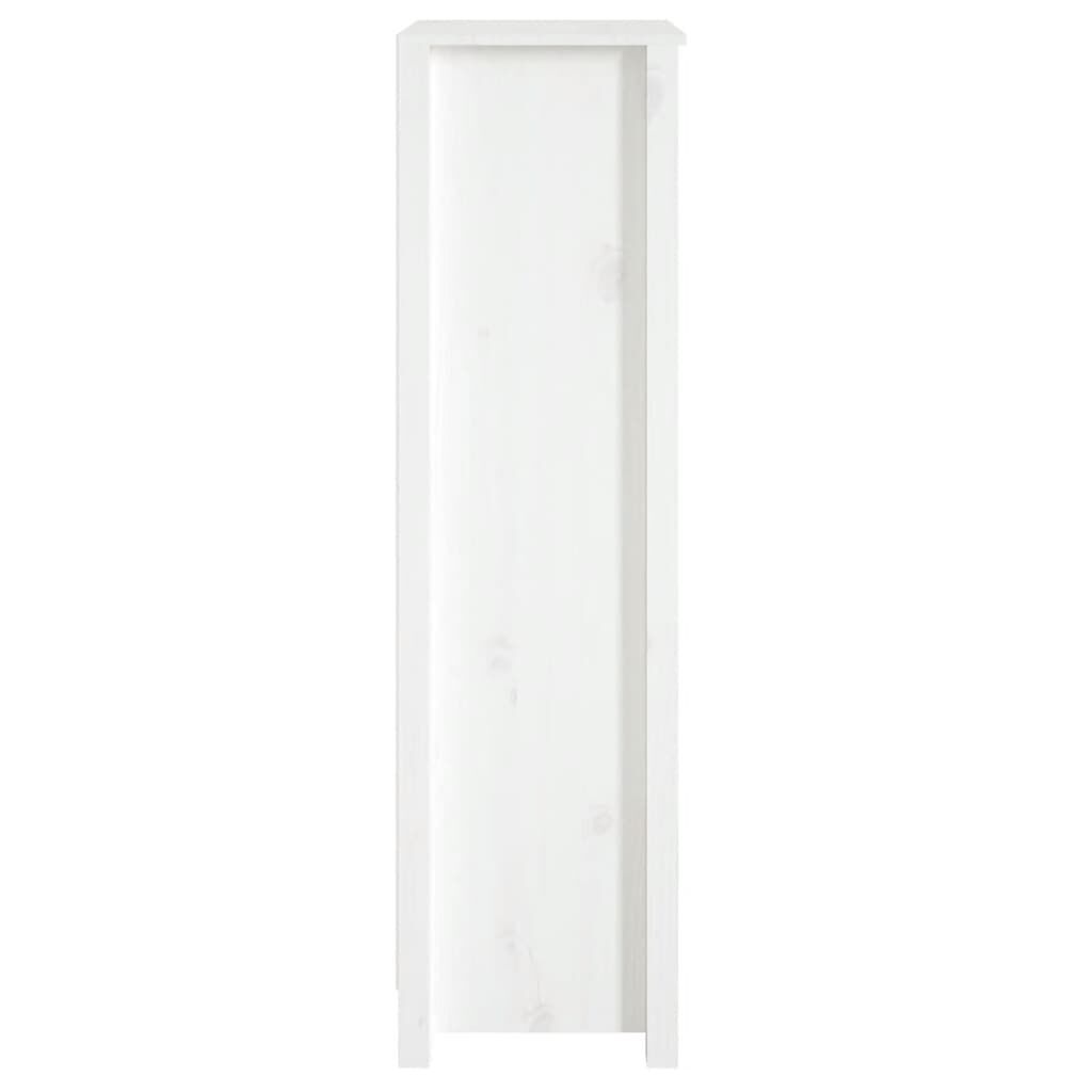 vidaXL Βιβλιοθήκη Λευκή 50x35x125,5 εκ. από Μασίφ Ξύλο Πεύκου