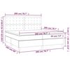 vidaXL &Kappa;&rho;&epsilon;&beta;ά&tau;&iota; Boxspring &mu;&epsilon; &Sigma;&tau;&rho;ώ&mu;&alpha; &Mu;&alpha;ύ&rho;&omicron; 200x200 &epsilon;&kappa;. &Beta;&epsilon;&lambda;&omicron;ύ&delta;&iota;&nu;&omicron;