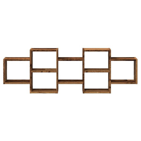 vidaXL Ραφιέρα Τοίχου Όψη Παλαιού Ξύλου 129x18x42 εκ. από Επεξ. Ξύλο