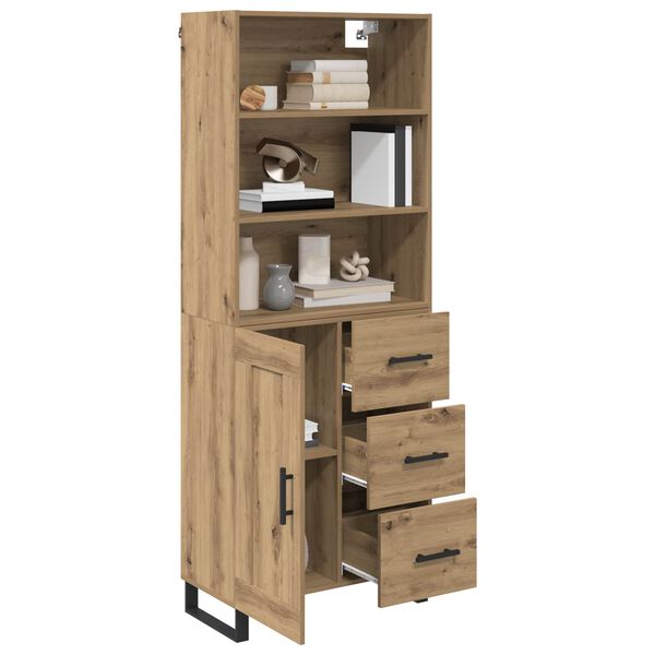 vidaXL Highboard Artisan Oak 69,5 x 34 x 180 &epsilon;&kappa;. &Epsilon;&pi;&epsilon;&xi;&epsilon;&rho;&gamma;&alpha;&sigma;&mu;έ&nu;&omicron; &xi;ύ&lambda;&omicron;