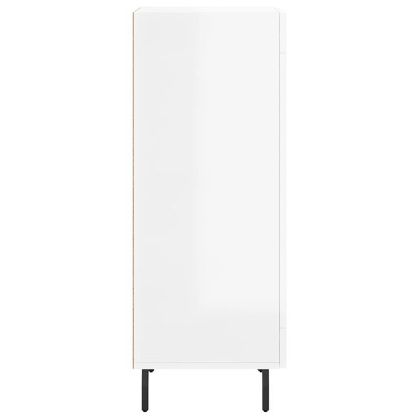 vidaXL Ντουλάπι Γυαλιστερό Λευκό 34,5x34x90 εκ. Επεξεργασμένο Ξύλο