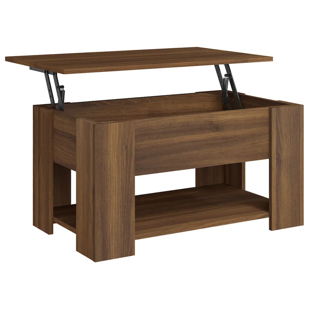 vidaXL Τραπεζάκι Σαλονιού Καφέ Δρυς 79x49x41 εκ. Επεξεργασμένο Ξύλο