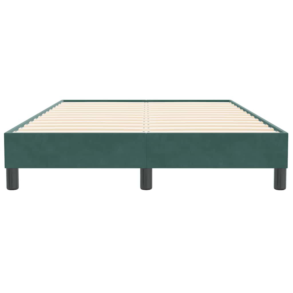 vidaXL Box Spring Κρεβάτι χωρίς στρώμα Σκούρο πράσινο Βελούδινο