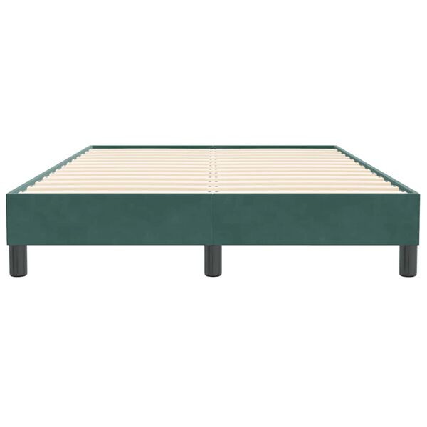 vidaXL Box Spring Κρεβάτι χωρίς στρώμα Σκούρο πράσινο Βελούδινο