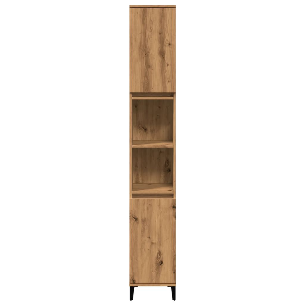 vidaXL Ντουλάπι μπάνιου Δρυς τεχνίτης 30x30x190 cm Κατασκευασμένο ξύλο