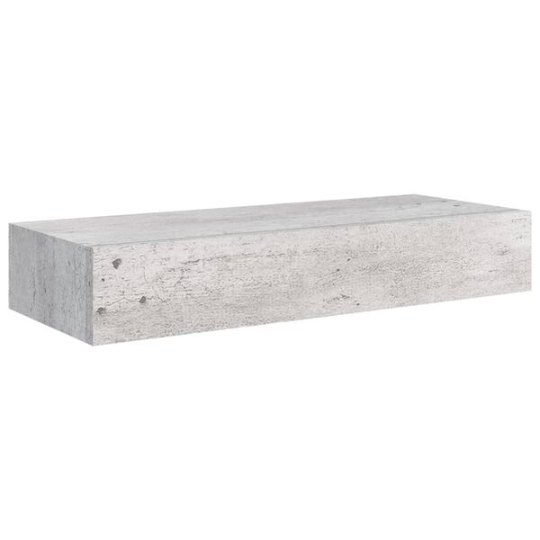 vidaXL Ράφια Τοίχου Συρτάρια 2 τεμ. Γκρι Σκυρ. 60x23,5x10 εκ από MDF
