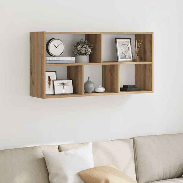 vidaXL Ράφι Τοίχου Αρτισιανή Δρυς 100x25x50 εκ. από Επεξεργασμένο Ξύλο