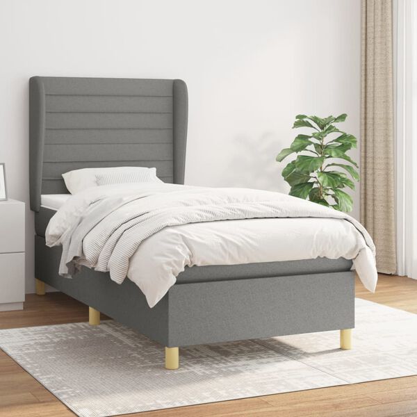 vidaXL &Kappa;&rho;&epsilon;&beta;ά&tau;&iota; Boxspring &mu;&epsilon; &Sigma;&tau;&rho;ώ&mu;&alpha; &Sigma;&kappa;&omicron;ύ&rho;&omicron; &Gamma;&kappa;&rho;&iota; 100x200 &epsilon;&kappa;. &Upsilon;&phi;&alpha;&sigma;&mu;ά&tau;&iota;&nu;&omicron;
