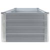 vidaXL Ζαρντινιέρα Υπερυψωμένη Γκρι 320x40x45 εκ. Γαλβανισμ. Χάλυβας