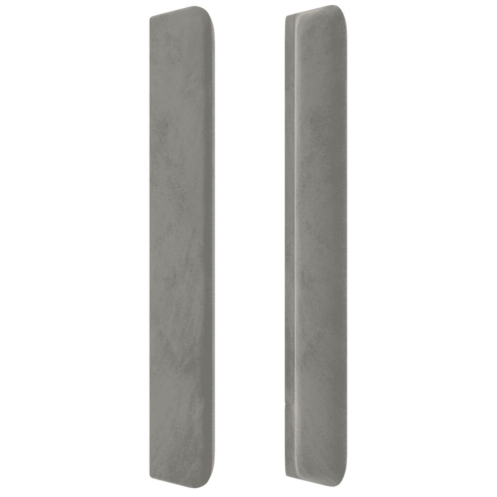 vidaXL Κρεβάτι Boxspring με Στρώμα Ανοιχτό Γκρι 160x200 εκ. Βελούδινο