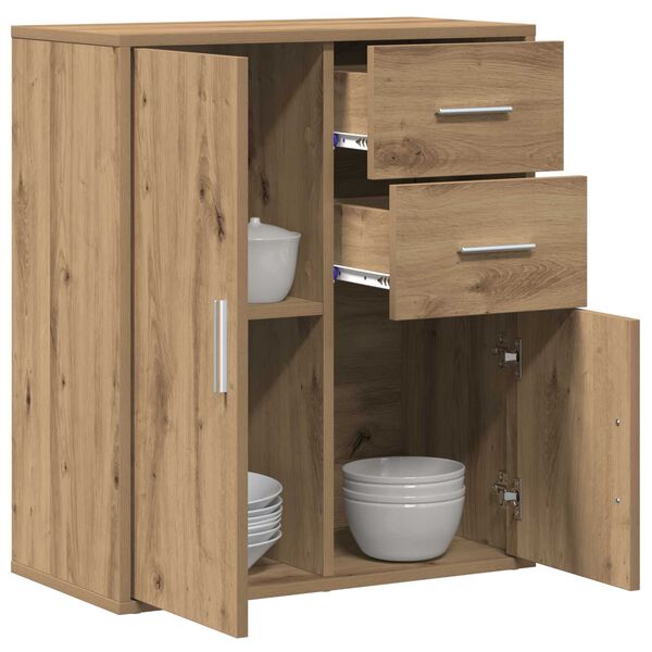 vidaXL Πλαϊνό γραφείο artisan δρυς 60 x 31 x 70 εκ Επεξεργασμένο ξύλο