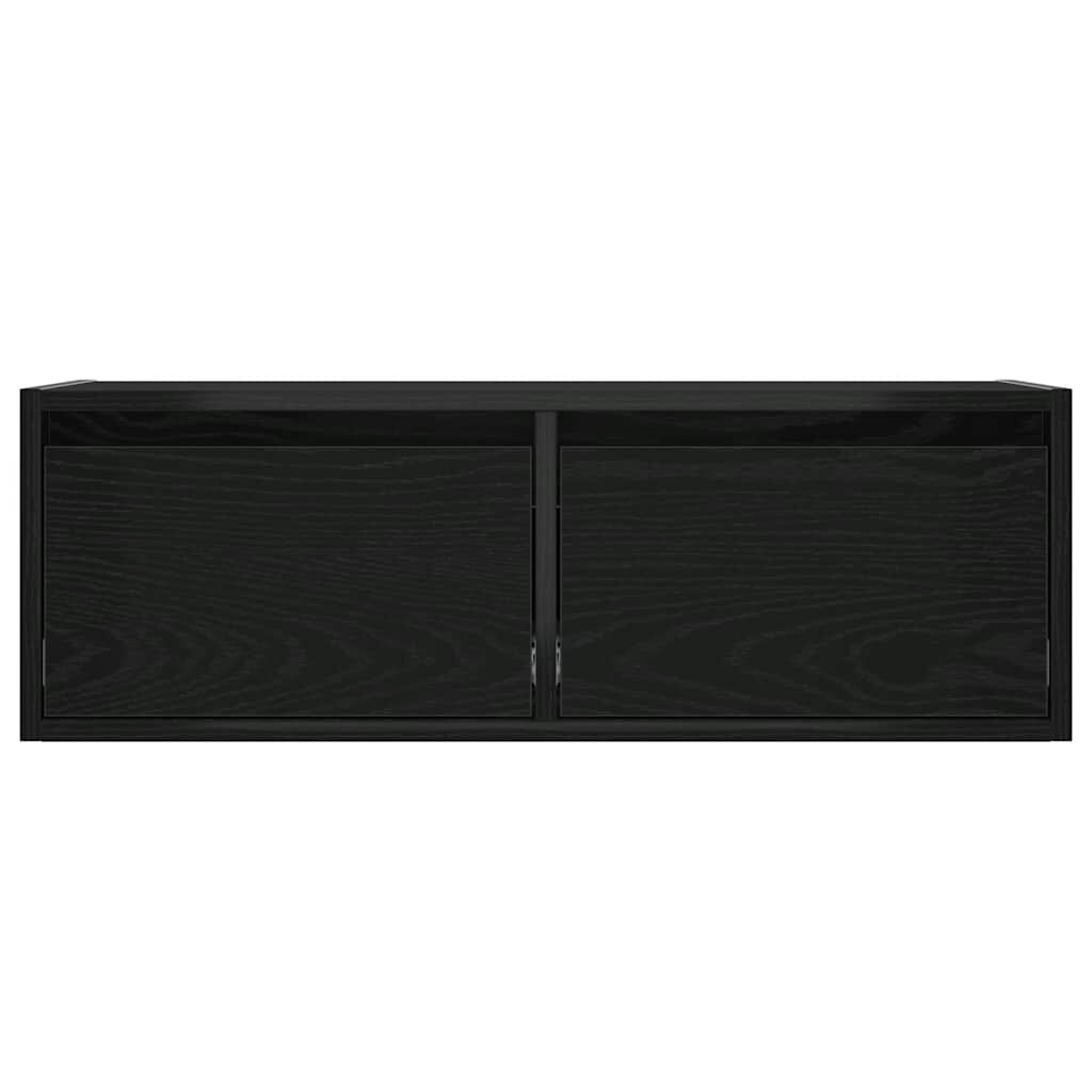 vidaXL Έπιπλο Τηλεόρασης με LED Μαύρη βελανιδιά 75x35,5x25 εκ.