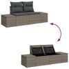vidaXL Σετ Καναπέ Κήπου 7 pcs Γκρι 55 x 62 x 69 εκ Πολυ ράταν