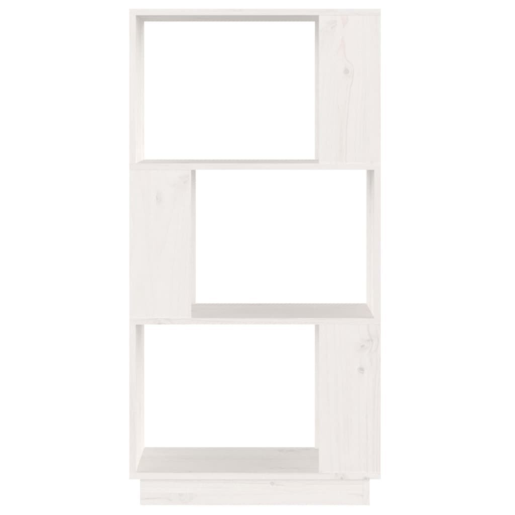 vidaXL Βιβλιοθήκη/Διαχωριστικό Χώρου Λευκό 51x25x101 εκ. Μασίφ Πεύκο
