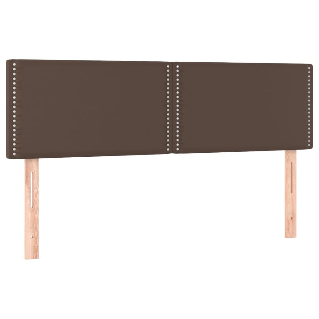 vidaXL Κεφαλάρια Κρεβατιού 2 τεμ. Καφέ 72x5x78/88 εκ. Συνθετικό Δέρμα