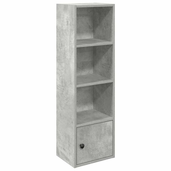 vidaXL Βιβλιοθήκη Γκρι Σκυροδέματος 31x24x102 εκ. Επεξεργ. Ξύλο