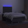 vidaXL &Kappa;&rho;&epsilon;&beta;ά&tau;&iota; Boxspring &mu;&epsilon; &Sigma;&tau;&rho;ώ&mu;&alpha; & LED &Sigma;&kappa;.&Gamma;&kappa;&rho;&iota; 120x190&epsilon;&kappa;. &Upsilon;&phi;&alpha;&sigma;&mu;ά&tau;&iota;&nu;&omicron;