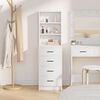 vidaXL Highboard με συρτάρι Λευκό 40 x 41 x 135 εκ. Επεξεργασμένο ξύλο